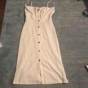 White NWOT button up tie dress